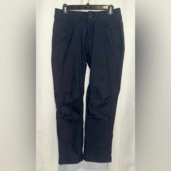 PrAna Halle Pants Womens 4 S Short Hiking Travel Outdoor Navy Blue Stretch - Picture 2 of 9